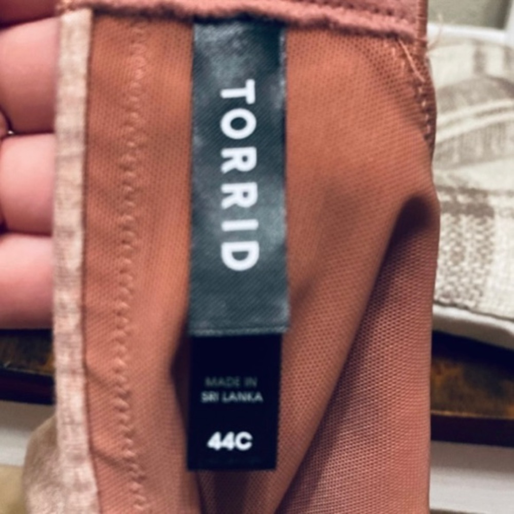 Torrid Dream Wire-Free Cotton Bra Ash Rose Heather Pink Size 44c Lightly Lined - Picture 8 of 10